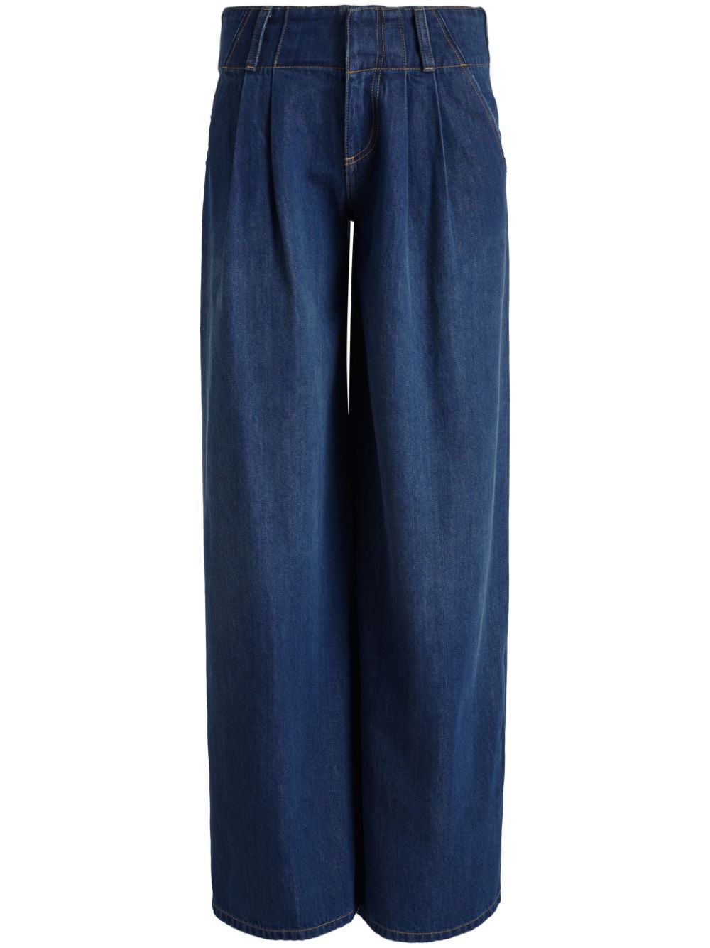 alice + olivia Tief sitzende Wide-Leg-Jeans - Blau von alice + olivia