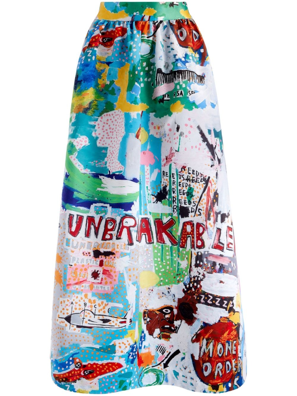 alice + olivia x Basquiat Tina Maxirock mit grafischem Print - Blau von alice + olivia