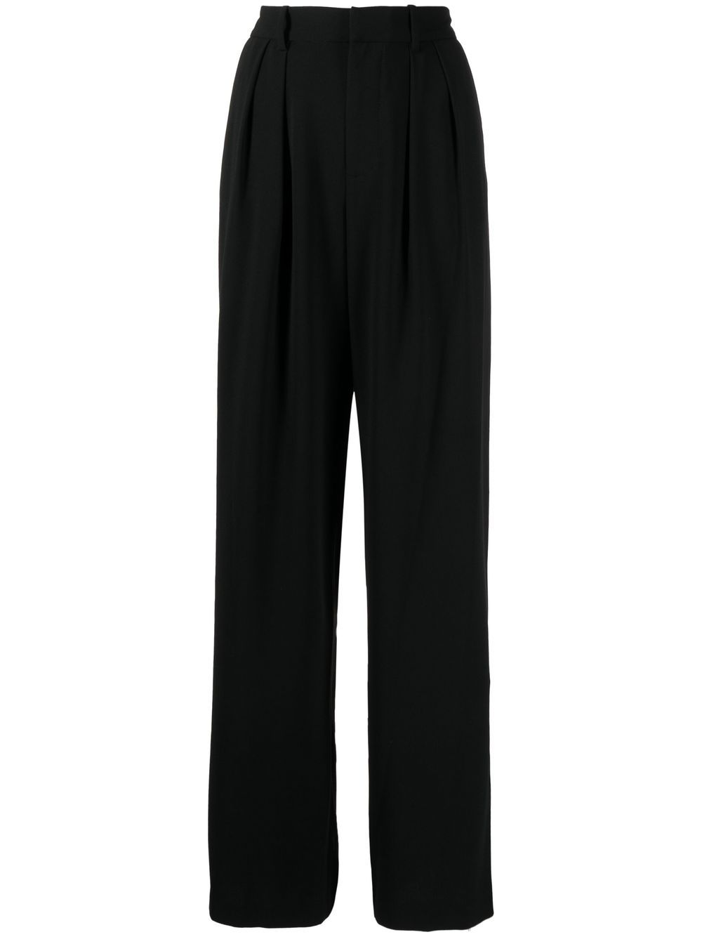 alice + olivia Weite Hose mit Faltendetail - Schwarz von alice + olivia