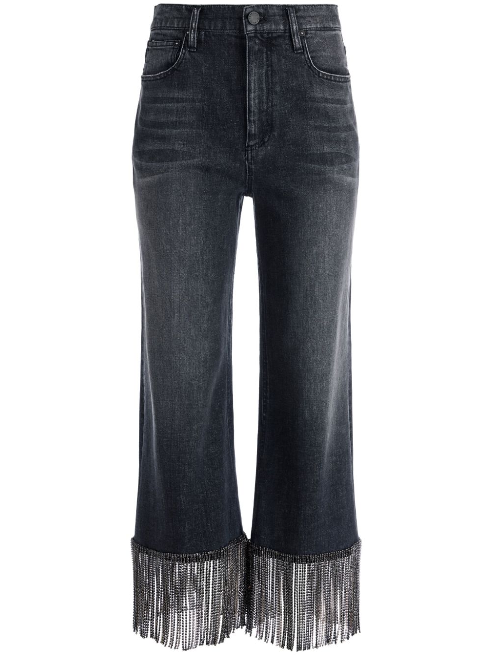 alice + olivia Amazing Boyfriend-Jeans mit Kristallen - Schwarz von alice + olivia