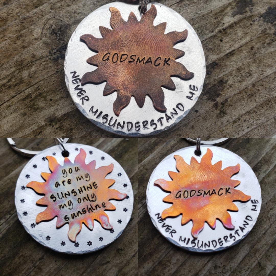 Personalisierter Text Sonne, Sonnenschein Schlüsselanhänger Oder Halskette von aliciaeccles