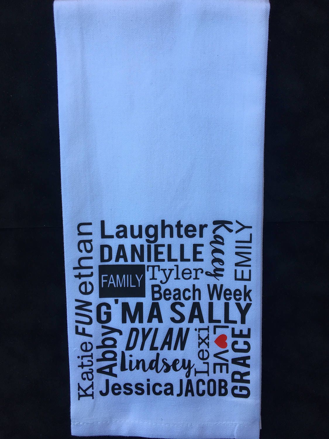 Geschirrtuch | Familie Wort Wolke Geschenk Für Oma Opa Handtuch Von Grandkids von alidesignsSB