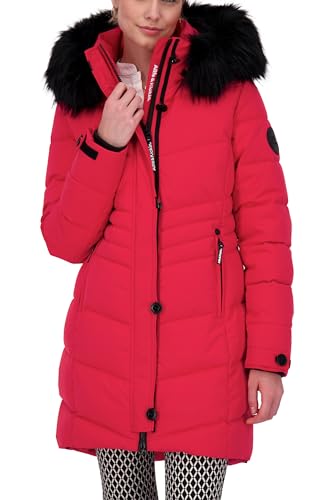 ALIFE AND KICKIN AmaliaAK A Puffer Coat - Winterjacke Damen mit Fellkapuze, warme Steppjacke, gefüttert in Daunenoptik, Damen Steppjacke, Winterjacke fuchsia L von alife & kickin