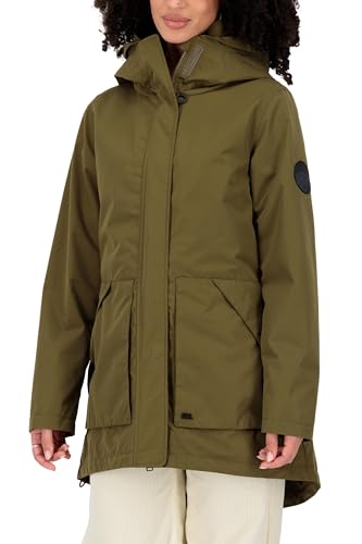 ALIFE AND KICKIN ArlettaAK A Parka - Leichte Damen Übergangsjacke, Stylisch und Funtional, Kapuzenjacke für Frauen mit 2 Wege Zip, Unifarbene Frühlingsjacke Damen Übergangsjacke, Jacke balsam M von alife & kickin