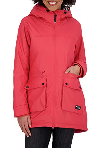 ALIFE and Kickin AudreyAK Raincoat Damen Langjacke, Übergangsjacke Fuchsia L von alife & kickin