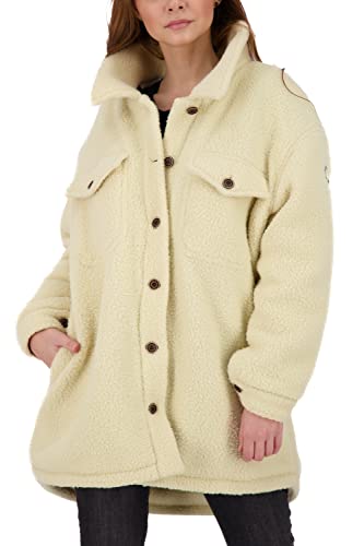 ALIFE and Kickin CarolinaAK G Coat Damen Winterjacke, gefütterte Jacke Creme M von alife & kickin