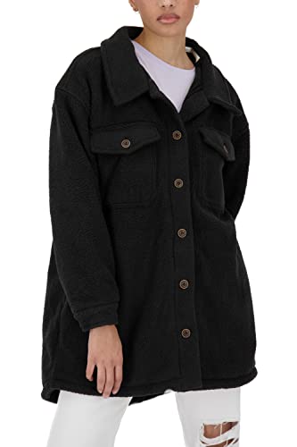 alife & kickin Damen Carolinaak Coat Wintermantel Damenjacke Warm Gefüttert XS-XXL, Moonless, L EU von alife & kickin
