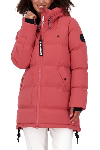 ALIFE AND KICKIN CathyAK A Puffer Parka - Winterjacke Damen mit Kapuze, langer Wintermantel in Daunenoptik, stylische Steppjacke in gerader Passform Damen Steppjacke, Winterjacke astro dust L von alife & kickin