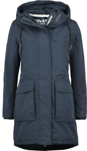 ALIFE and Kickin CharlizeAK A Parka Damen Winterjacke, gefütterte Jacke Marine L von alife & kickin