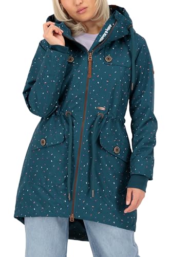 ALIFE AND KICKIN CharlotteAK B Parka - Jacke Damen Übergangsjacke,Lange Frühlingsjacke Damen mit Kapuze, Leicht Gefütterte Kapuzenjacke Damen Übergangsjacke, Jacke tidal teal L von alife & kickin