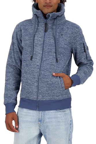 ALIFE AND KICKIN EliasAK F Polarfleece - Fleecejacke Herren, Sportive Kurze Fleece Sweatjacke, Hohe Kragen mit Kordelzug, Herren Sweatjacke, Jacke marine melange L von alife & kickin