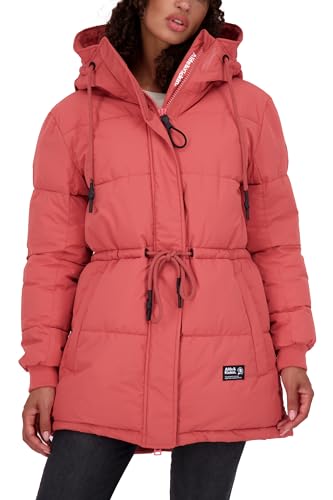 ALIFE AND KICKIN ErinAK A Puffer Jacket - Winterjacke Damen Wattiert, Steppjacke mit Kapuze, Warm Gefüttert in Daunenoptik, Regulierbarer TaillenKordelzug Damen Winterjacke, Jacke astro dust L von alife & kickin