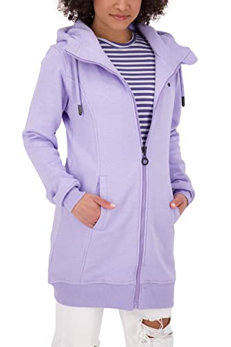 ALIFE and Kickin JasnaAK A Hooded Sweatjacket Damen Kapuzensweatjacke, Sweatjacke digital Lavender Melange XS von alife & kickin