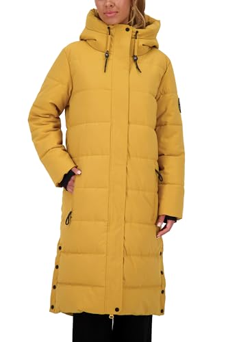 ALIFE AND KICKIN KatiaAK A Puffer Coat - Winterjacke Damen mit Kapuze, langer Wintermantel in Daunenoptik, warme Steppjacke, Damen Winter Oberbekleidung Damen Steppjacke, Winterjacke camel L von alife & kickin