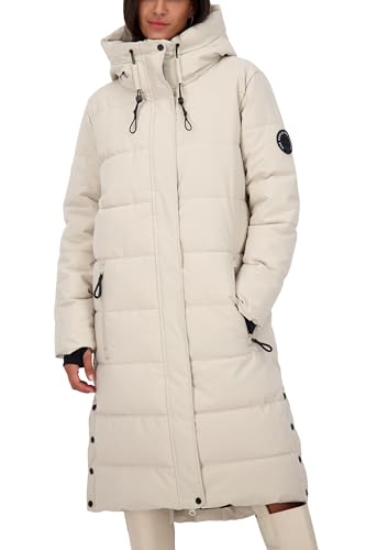 ALIFE AND KICKIN KatiaAK A Puffer Coat - Winterjacke Damen mit Kapuze, langer Wintermantel in Daunenoptik, warme Steppjacke, Damen Winter Oberbekleidung Damen Steppjacke, Winterjacke pumice XL von alife & kickin