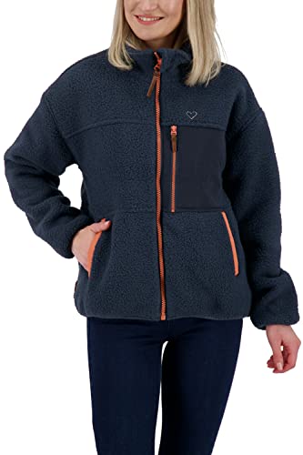 ALIFE AND KICKIN LoryAK A Teddy Jacket Damen leichte Jacke, Übergangsjacke marine M von alife & kickin