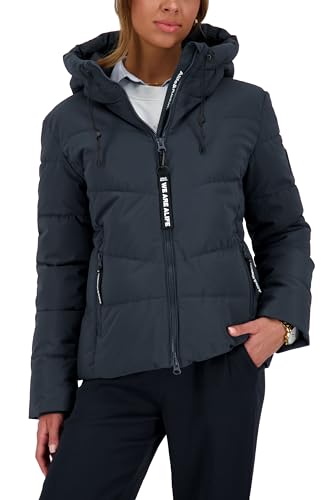 ALIFE AND KICKIN MicaelaAK A Puffer Jacket - Winterjacke Damen mit kapuze, warme Steppjacke, gefüttert in Daunenoptik, kurze vegane Damen Winterjacke Damen Steppjacke, Winterjacke marine L von alife & kickin