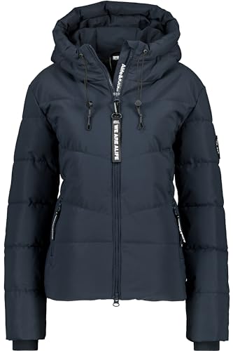 ALIFE AND KICKIN MicaelaAK A Puffer Jacket - Winterjacke Damen mit kapuze, warme Steppjacke, gefüttert in Daunenoptik, kurze vegane Damen Winterjacke Damen Steppjacke, Winterjacke marine XXL von alife & kickin