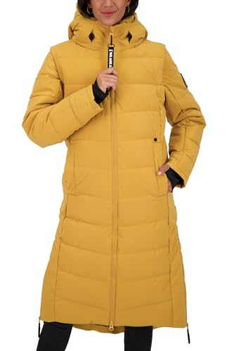 ALIFE AND KICKIN NellyAK A Puffer Coat - Winterjacke Damen mit Kapuze, langer Wintermantel in Daunenoptik, warme Steppjacke mit abnehmbarer Ärmel Damen Steppjacke, Winterjacke camel M von alife & kickin