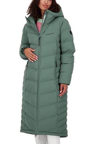 ALIFE AND KICKIN NinaAK A Puffer Coat - Winterjacke Damen, Warm Gefütterter Steppmantel mit Kapuze, Modische Lange Puffer Jacke in Daunenoptik, Damen Winterjacke, Jacke sage leaf XS von alife & kickin