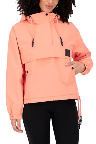 ALIFE AND KICKIN NiviaAK A Jacket - Kurze Übergangsjacke Damen, Leichte Kapuzenjacke mit Hohem Kragen und Kängurutasche, Stylische Frühlings- und Sommerjacke Damen Übergangsjacke, Jacke fresh papaya S von alife & kickin