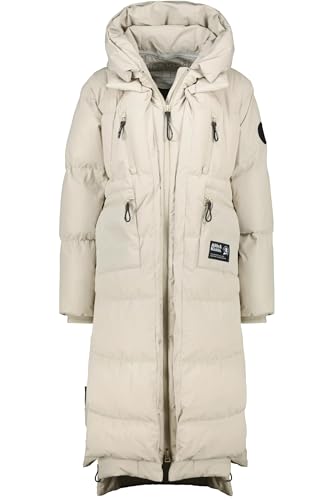 ALIFE AND KICKIN RihannaAK A Puffer Coat - Winterjacke Damen, Warm Gefütterte Steppmantel mit Kapuze, Modische Lange Puffer Jacke in Daunenoptik, Damen Winterjacke, Jacke pumice L von alife & kickin