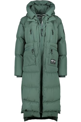 ALIFE and Kickin RihannaAK A Puffer Coat - Winterjacke Damen, Warm Gefütterte Steppmantel mit Kapuze, Modische Lange Puffer Jacke in Daunenoptik, Damen Winterjacke, Jacke sage Leaf L von alife & kickin