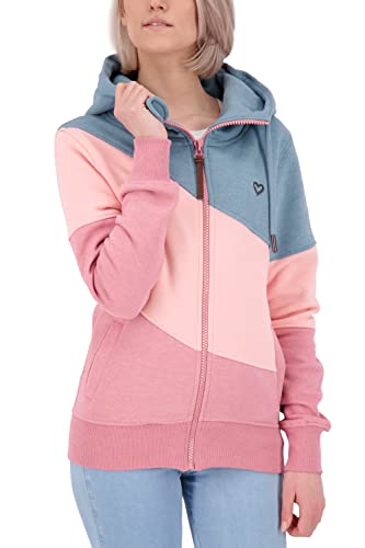 ALIFE and Kickin SteffiAK A Hooded Sweatjacket Damen Kapuzensweatjacke, Sweatjacke Mauve Melange M von alife & kickin