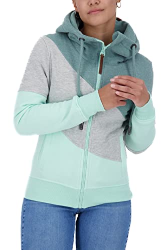 ALIFE and Kickin SteffiAK A Sweatjacket Damen Kapuzensweatjacke, Sweatjacke Mint Melange S von alife & kickin