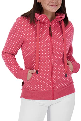 ALIFE AND KICKIN VivianAK B Sweatjacket Damen Sweatjacke, Jacke fuchsia dots M von alife & kickin