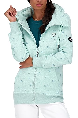 ALIFE AND KICKIN YasminAK B Hooded Sweat Jacket Damen Kapuzensweatjacke, Sweatjacke ice mint melange L von alife & kickin