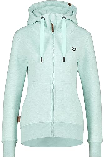 ALIFE and KICKIN YasminAK A Hooded Sweat Jacket Damen Kapuzensweatjacke, Sweatjacke Ice mint Melange M von alife & kickin
