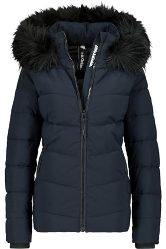 ALIFE and Kickin AdelaAK A Puffer Jacket – Damen Winterjacke Parka – Warm & Stylisch mit Kapuze – Perfekt für Kalte Tage, Herbst & Winter – Robuste Jacke Marine XL von alife & kickin