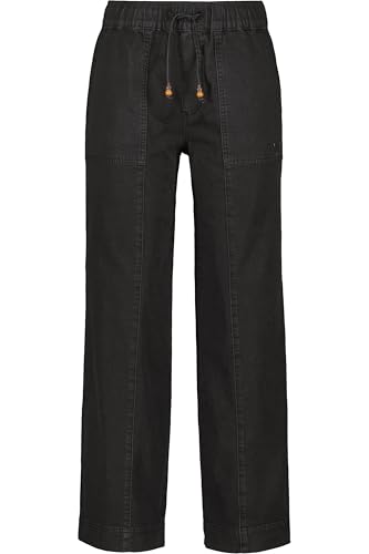 ALIFE and Kickin AkinaAK DNM A Pants – Damen Stoffhose – Klassisch & Bequem für Freizeit & Alltag – Elegante Freizeithose - Lange Hose Black Denim Washed L von alife & kickin