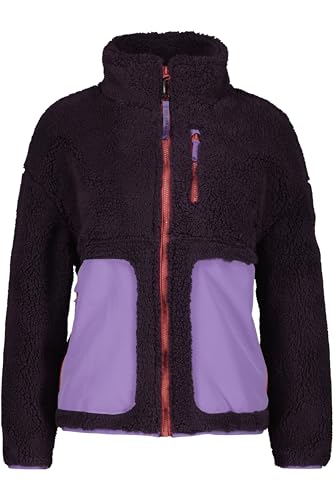 ALIFE and Kickin AnoukAK G Teddy Jacket – Damen Winterjacke Kurz – Warm & Stylisch für Kalte Tage – Perfekt für Herbst & Winter – Bequeme Jacke für den Alltag aubergine S von alife & kickin
