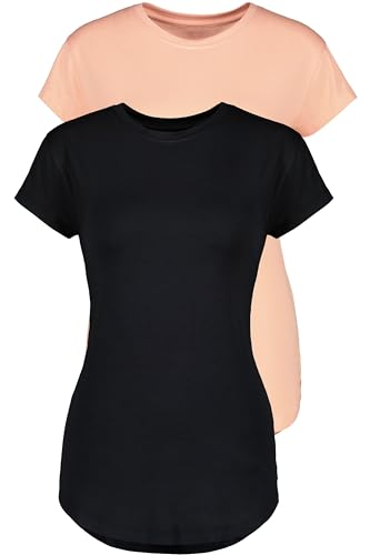 ALIFE and Kickin AriAK Doublepack – Damen T-Shirt – Bequemes Kurzarm Shirt für Alltag & Freizeit – Perfekt für Sommer & Übergangszeiten Black/Mellow Peach M ALIFE and Kickin AriAK Doublepack – Damen T-Shirt – Bequemes Kurzarm Shirt für Alltag & Freizeit – Perfekt für Sommer & Übergangszeiten Black/Mellow Peach M von alife & kickin