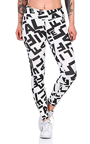 ALIFE and Kickin AriaAK Leggings Damen White M von alife & kickin