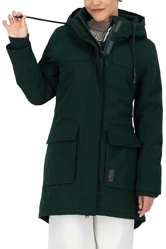 ALIFE and Kickin CharlizeAK A Parka – Damen Winterjacke Parka – Warm & Stylisch mit Kapuze – Perfekt für Kalte Tage, Herbst & Winter – Robuste Jacke Dark Forest L von alife & kickin