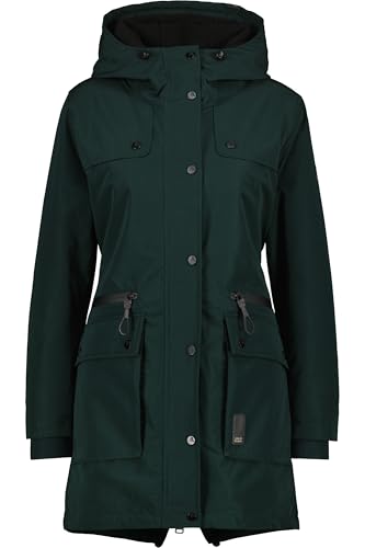 ALIFE and Kickin CharlottAK A Parka – Damen Winterjacke Parka – Warm & Stylisch mit Kapuze – Perfekt für Kalte Tage, Herbst & Winter – Robuste Jacke Dark Forest XS von alife & kickin