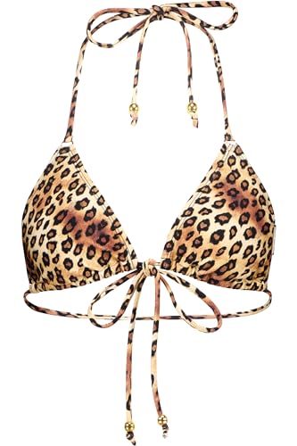 ALIFE and Kickin ChupaAK B Bikini Top – Damen Bikini Oberteil, Neckholder mit Modischem Print, Herausnehmbaren Cups und Individuell Bindbaren Trägern Leo M ALIFE and Kickin ChupaAK B Bikini Top – Damen Bikini Oberteil, Neckholder mit Modischem Print, Herausnehmbaren Cups und Individuell Bindbaren Trägern Leo M von alife & kickin