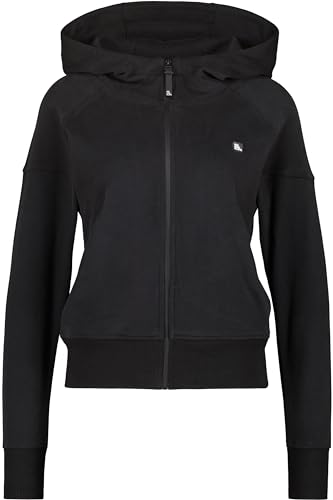 ALIFE and Kickin CorinaAK A Sweat Jacket – Damen Sweatjacke – Leichte Jacke mit Reißverschluss – Zipper Kapuzenjacke - Perfekt für Übergangszeiten Black XL von alife & kickin