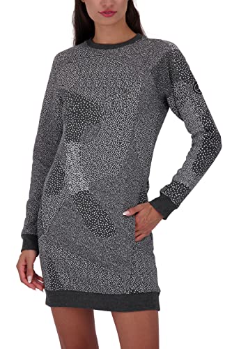 alife & kickin and Kickin Damen DeliaAK B Sweatdress Kleid Sweatkleid Freizeitkleid Sommerkleid XS-XXL, Moonless Melange, XL von alife & kickin