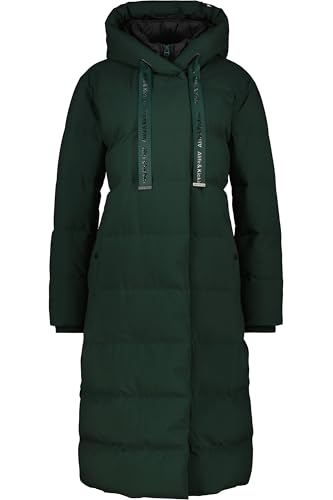 ALIFE and Kickin DitteAK A Puffer Coat – Damen Wintermantel Steppmantel – Lange Winterjacke für Kalte Tage – Mantel für Herbst & Winter – Perfekt für Freizeit & Alltag Dark Forest XL von alife & kickin