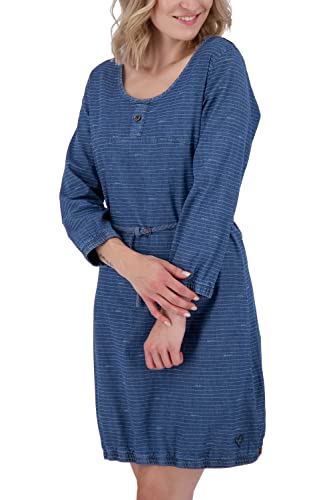alife & kickin Damen DoroAK DNM B Longsleeve Dress Kleid Damenkleid Jeanskleid Freizeitkleid Sommerkleid XS-XXL, Dark Denim, M von alife & kickin
