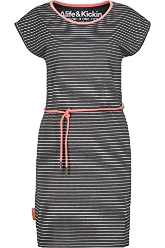 ALIFE and Kickin EllenAK B Dress – Damen Jerseykleid Knielang – Bequem & Stylisch für Alltag & Freizeit – Freizeitkleid für Frühling & Sommer Moonless XXL von alife & kickin