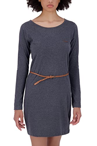 alife & kickin Damen EllinAK A Longsleeve Dress Kleid Damenkleid Freizeitkleid Sommerkleid XS-XXL, Marine Melange, L von alife & kickin