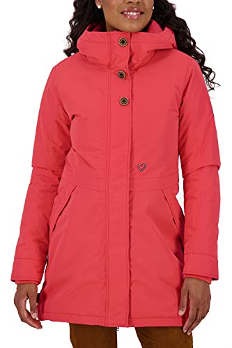 ALIFE and Kickin HannaAK Coat – Damen Winterjacke Parka – Mantel mit Kapuze – Perfekt für Kalte Tage, Herbst & Winter – Robuste Jacke Fuchsia S von alife & kickin