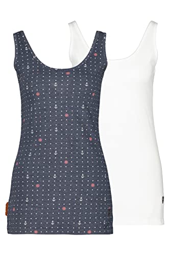 ALIFE and Kickin JenAK B Top Doublepack – Damen Tanktop – Leicht & Atmungsaktiv Oberteil – Perfektes Top für Freizeit, Sport & Alltag Marine XL von alife & kickin