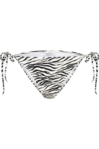 ALIFE and Kickin JoiaAK B Bikini Pant - Damen Bikinihose, Stylischer Bade Slip in Leoparden- Zebra- oder Blümchenprint, Seitliche Schnürung, Bequemer Bikiniunterteil Zebra M von alife & kickin