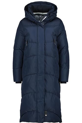 ALIFE and Kickin JunaAK A Coat – Damen Winterjacke Parka – Mantel mit Kapuze – Perfekt für Kalte Tage, Herbst & Winter – Robuste Jacke Marine XS von alife & kickin